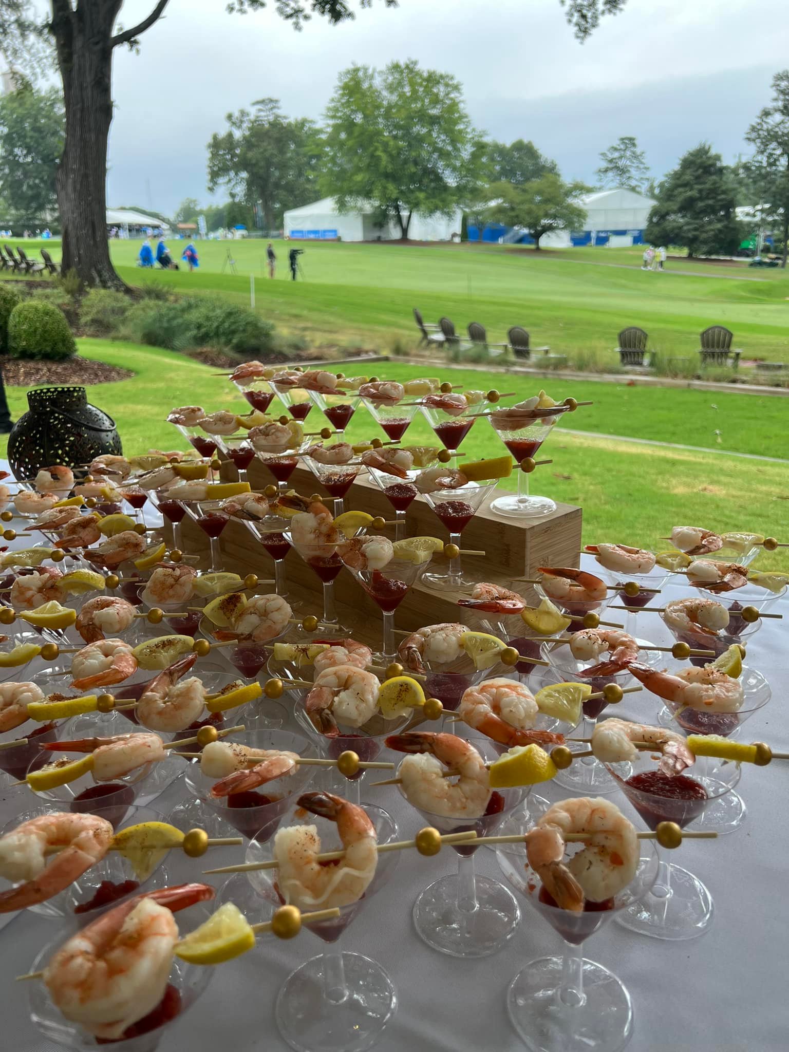 Wood-fired shrimp dish